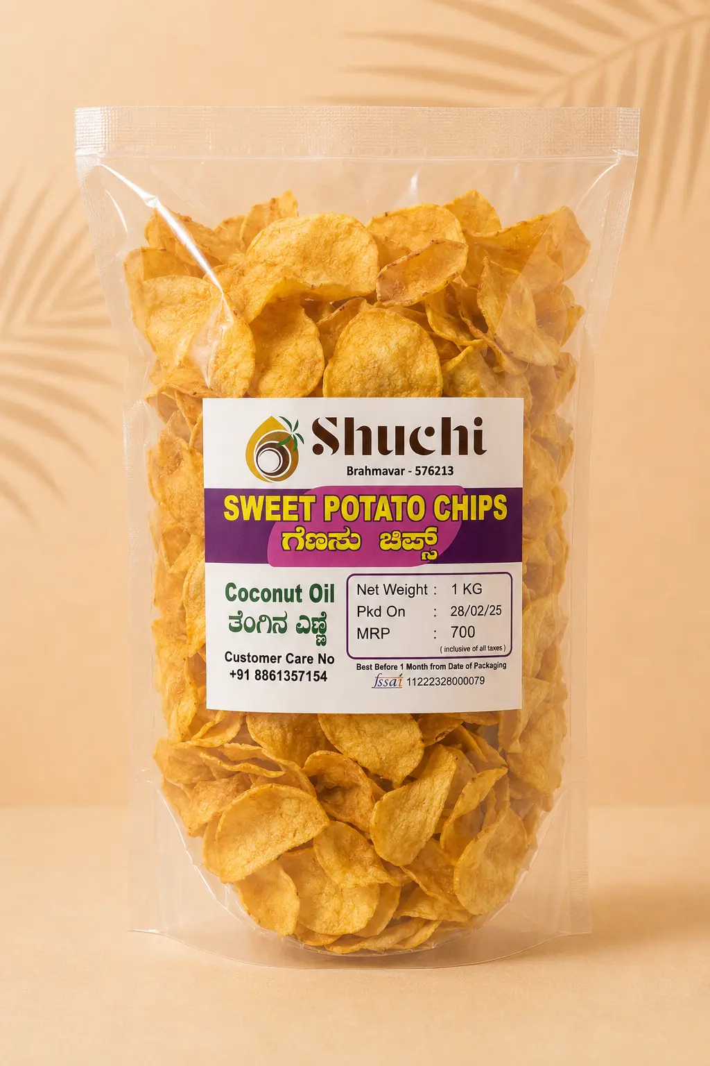 Shuchi sweet potato chips 1 kg family pack