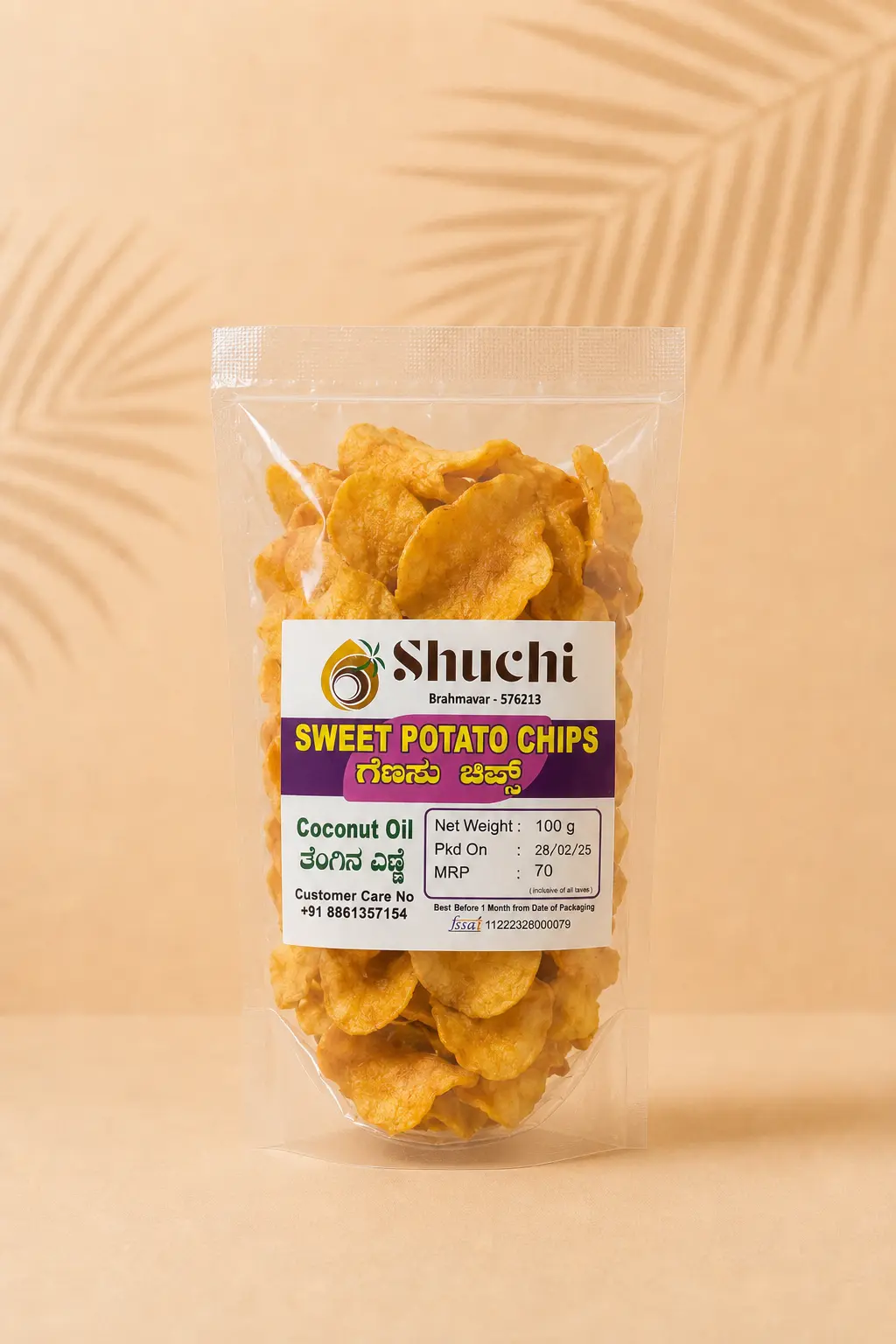 Shuchi sweet potato chips 100 g pack