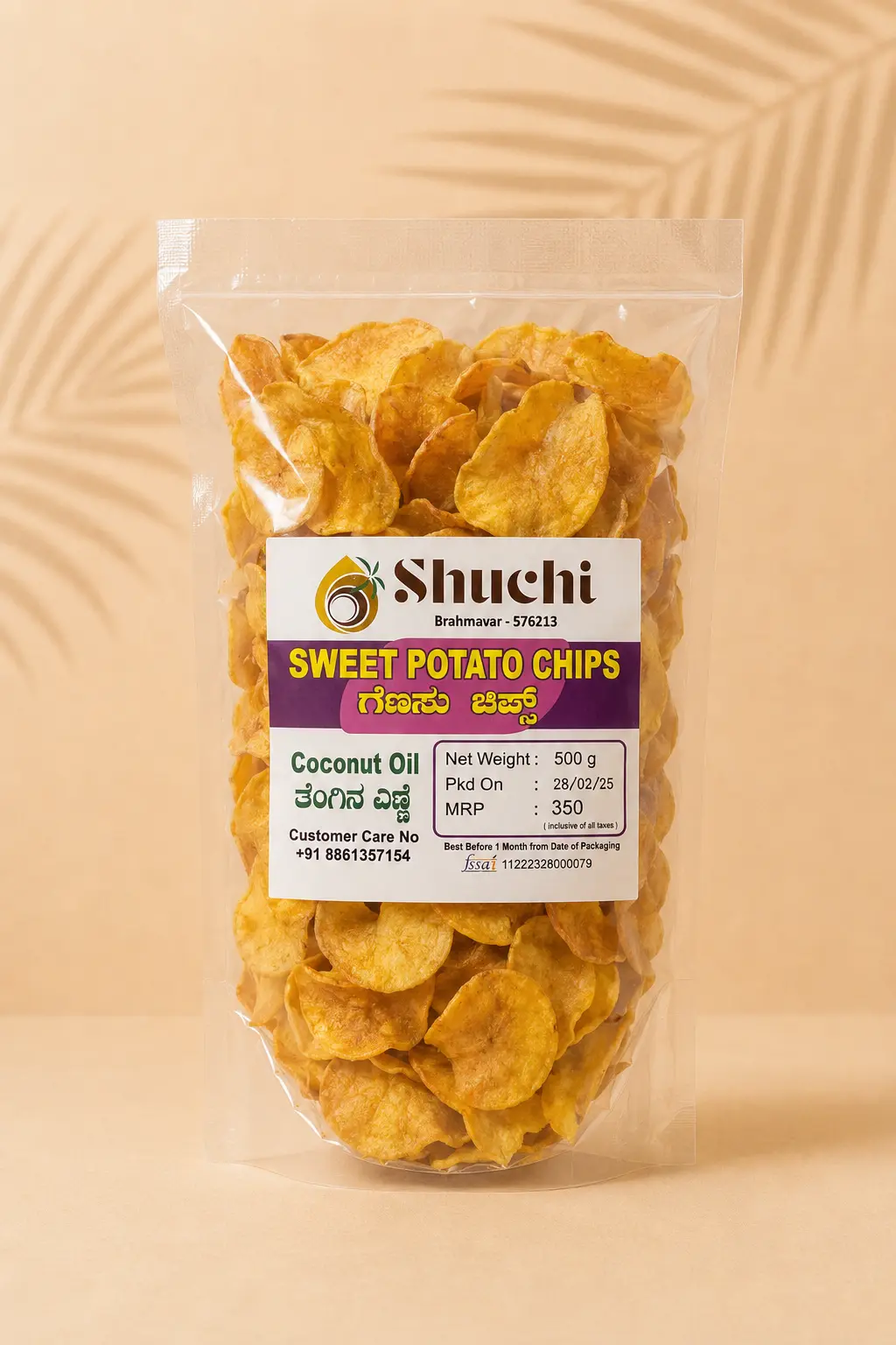 Shuchi sweet potato chips pack